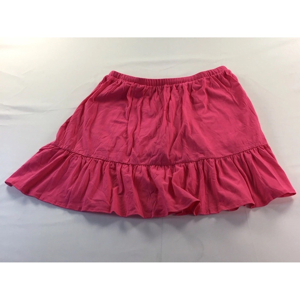Lands' End Skort Girl's Size XL 14-16 Stretch Elastic Waist Pink 100% Cotton